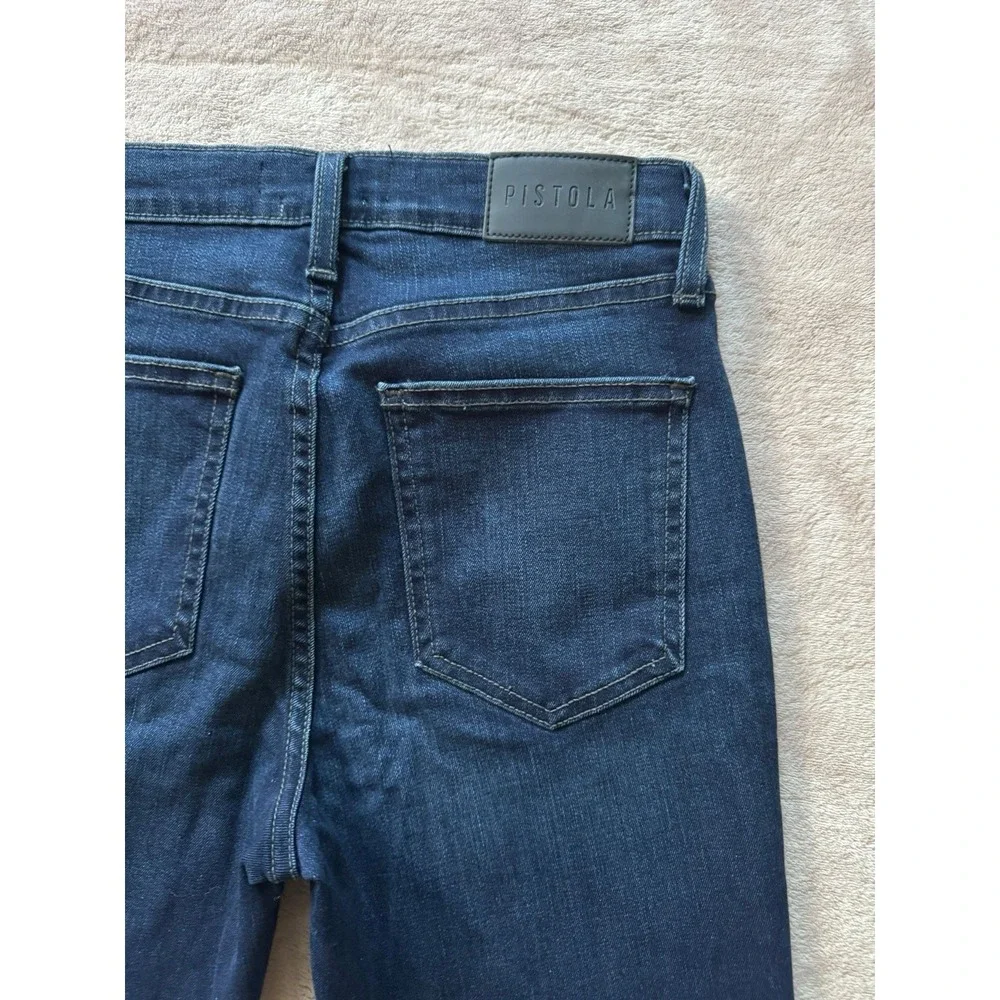 Pistola Womens‎ Mid Rise Blue Denim Skinny Raw Hem Size 26
